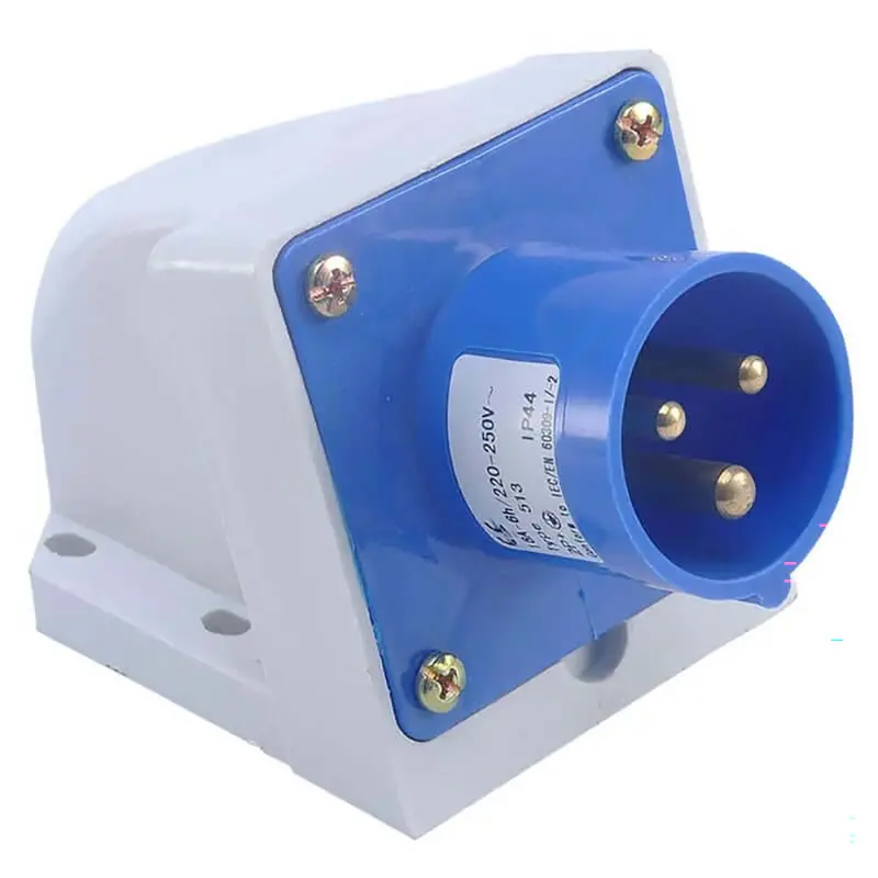 Ip44-Rated 16A Caravan Inlet Socket – Weatherproof Male Power Connector 1