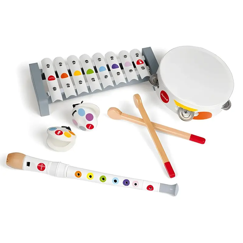Janod Confetti Wooden Musical Instrument Set For Creative Play 1