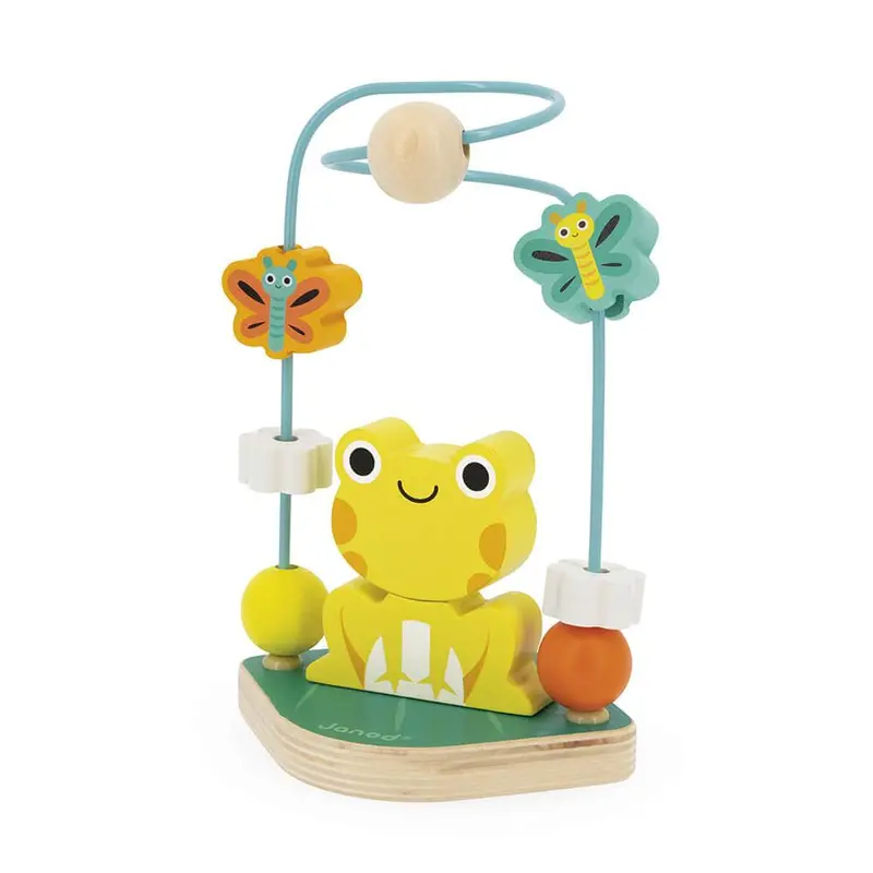 Janod France Tropik Frog Loop-The-Loop Dexterity Toy 1