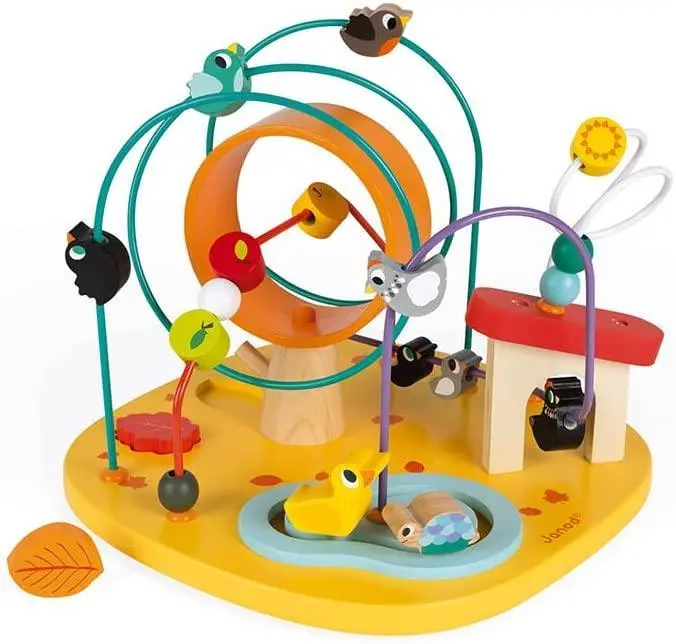 Janod Hen & Co Looping Wooden Rolling Toy For Motor Skills 1