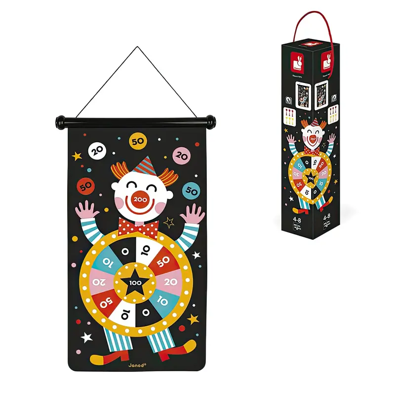 Janod Magnetic Circus-Themed Dart Board Game 1