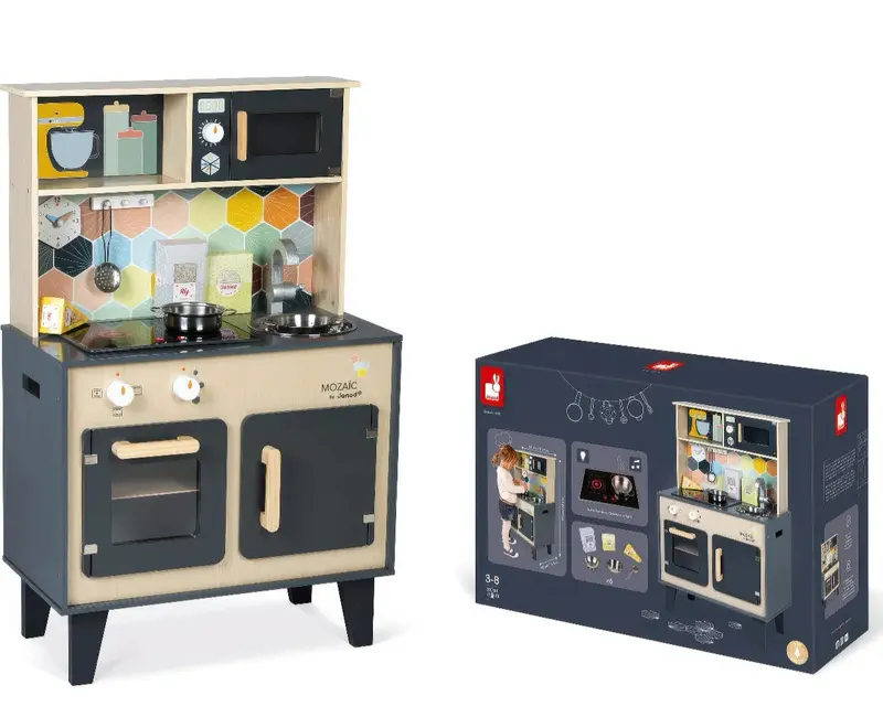 Janod Mozaic Big Cooker Interactive Play Kitchen Set 1