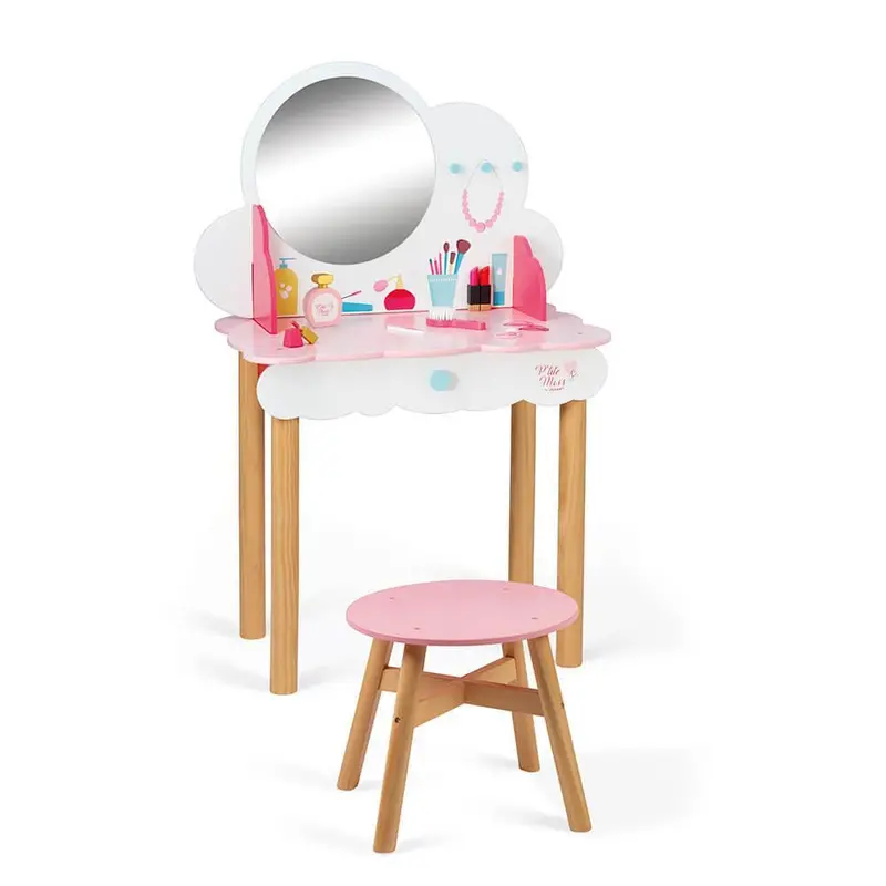 Janod Petite Miss Wooden Dress-Up Vanity Table 1