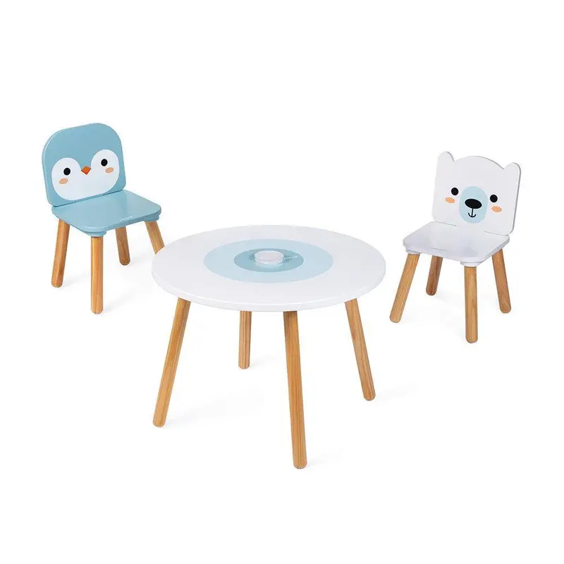 Janod Polar-Themed Children’S Table And Two Chairs Set 1