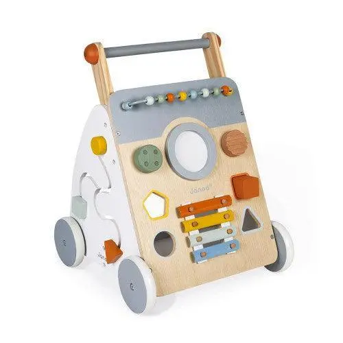 Janod Sweet Cocoon Wooden Baby Walker With Activities 1