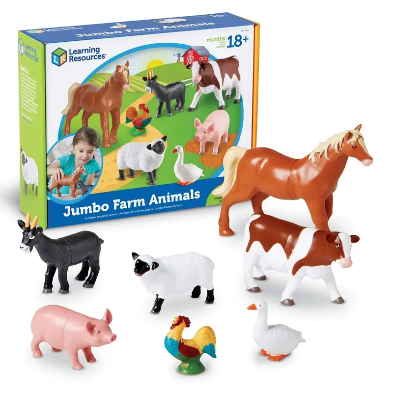 Jumbo Farm Animals Set For Early Animal Identification 1
