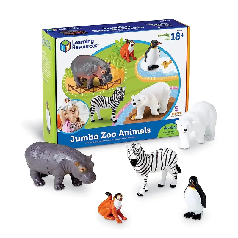 Jumbo Zoo Animals Collection For Wildlife Learning 1