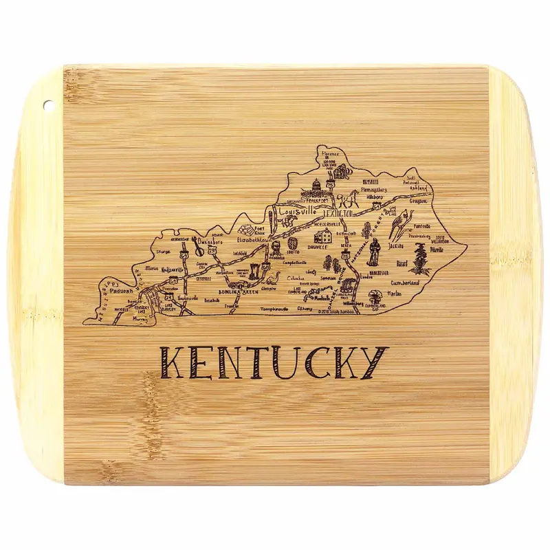 Kentucky-Shaped Wooden Cutting Board – 11" X 8.75", A Slice Of Life Series 1