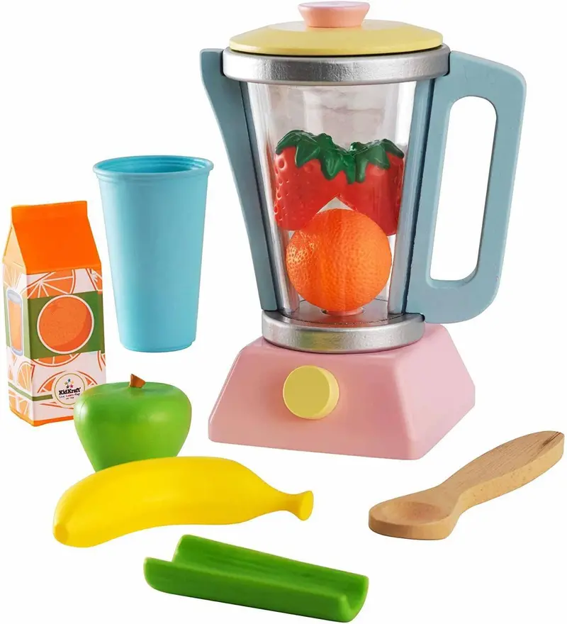 Kidkraft Pastel Smoothie Maker Set – 12-Piece Pretend Play Kitchen Toy 1