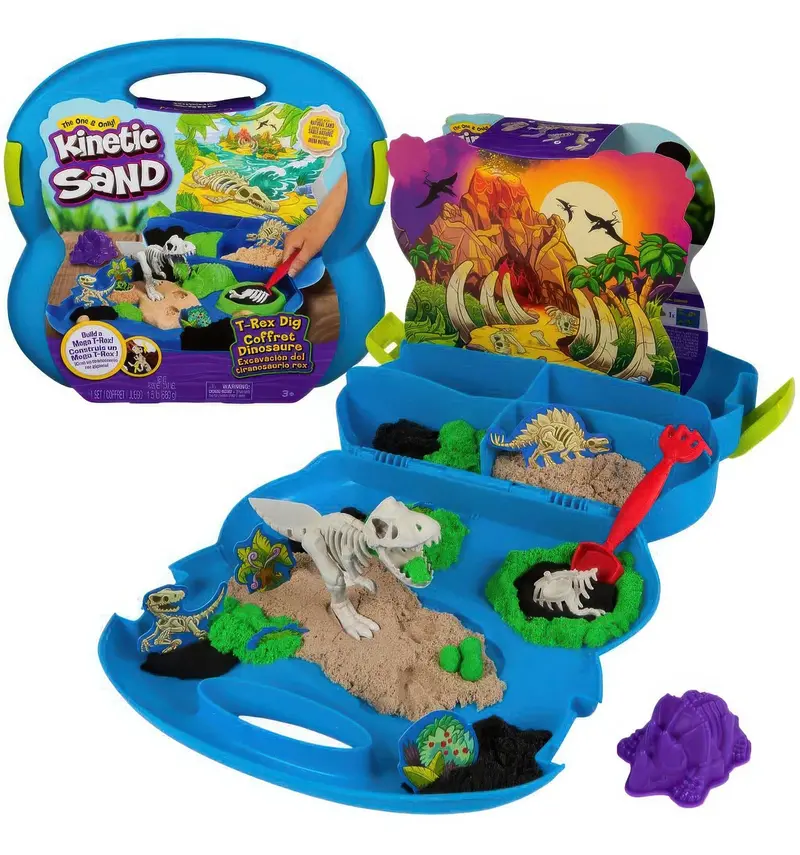 Kinetic Sand T-Rex Dig Kit With Tools And Modeling Sand 1