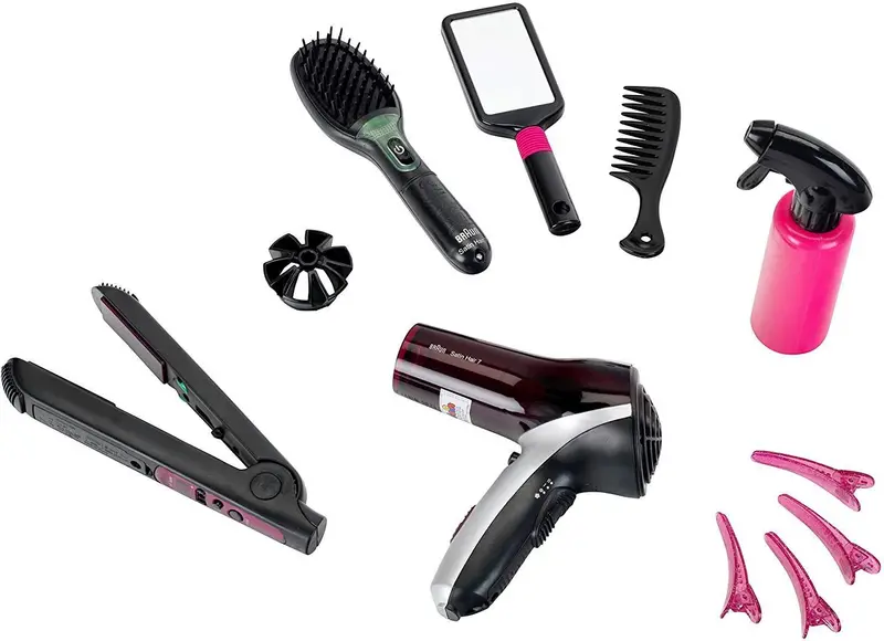 Klein 5873 Mega Hairstyling Playset – Includes Braun Satin Hair 7 Brush 1