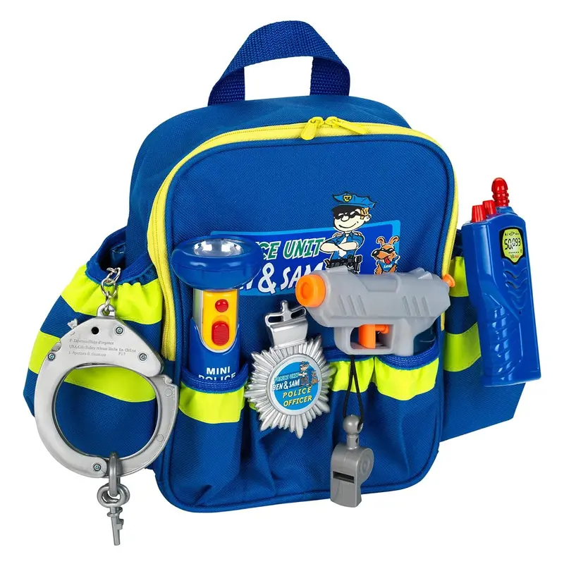 Klein Police Unit Ben & Sam Backpack Set – Interactive Law Enforcement Role-Play Kit 1