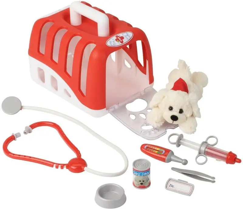 Klein Rescue Team Vet Playset With Transport Box & Cuddly Dog 1