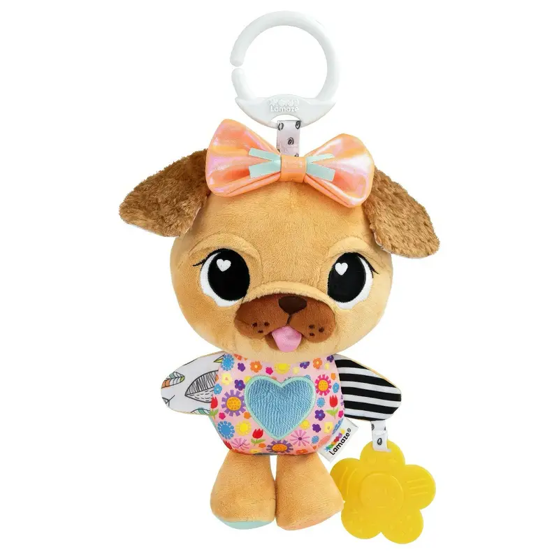 Lamaze Lovey The Pug Soft Clip-On Stroller Toy 1