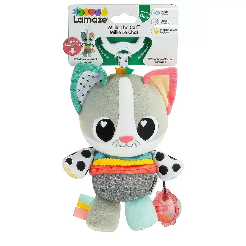 Lamaze Millie The Cat Clip-On Stroller Toy For Infants 1