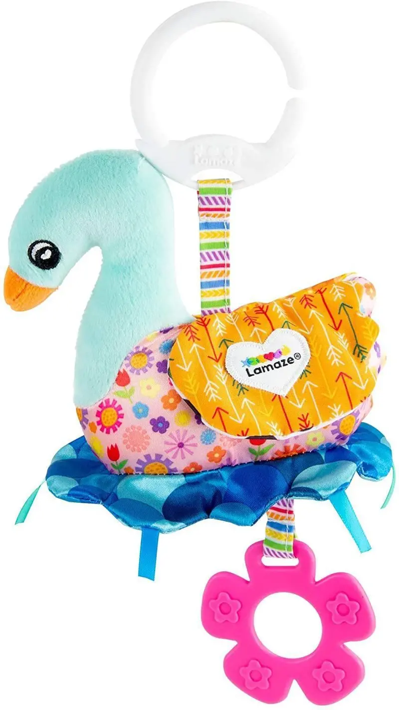 Lamaze Mini Clip & Go Swan Teether Toy 1