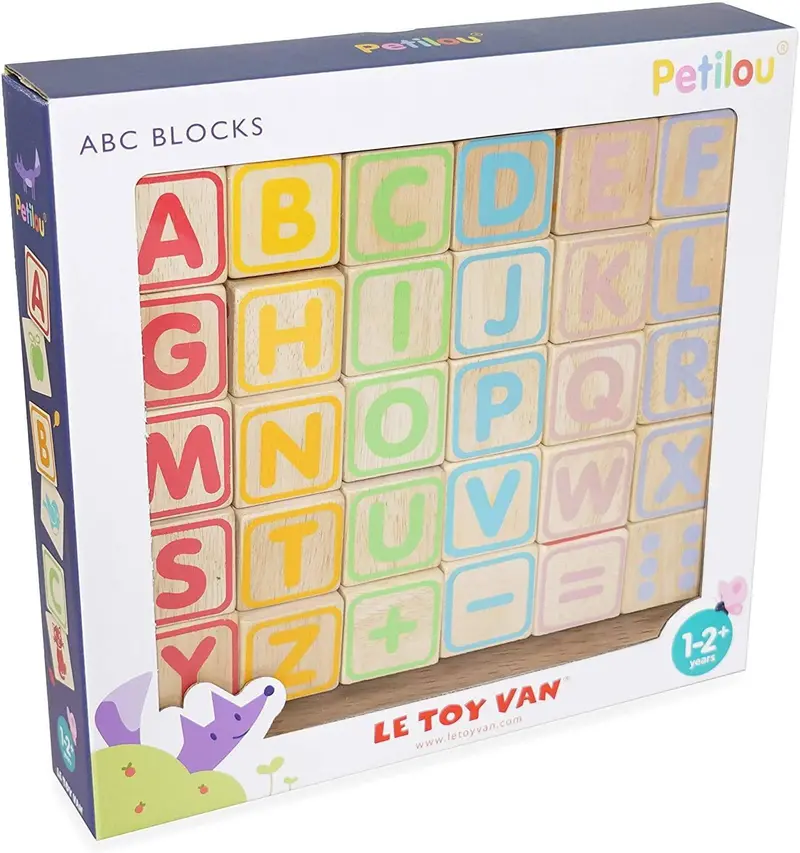 Le Toy Van Abc Blocks – Pl101 Educational Alphabet Building Set 1