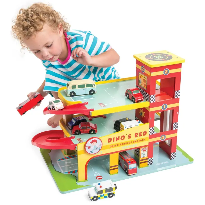 Le Toy Van Dino’S Toy Garage With Mini Cars 1