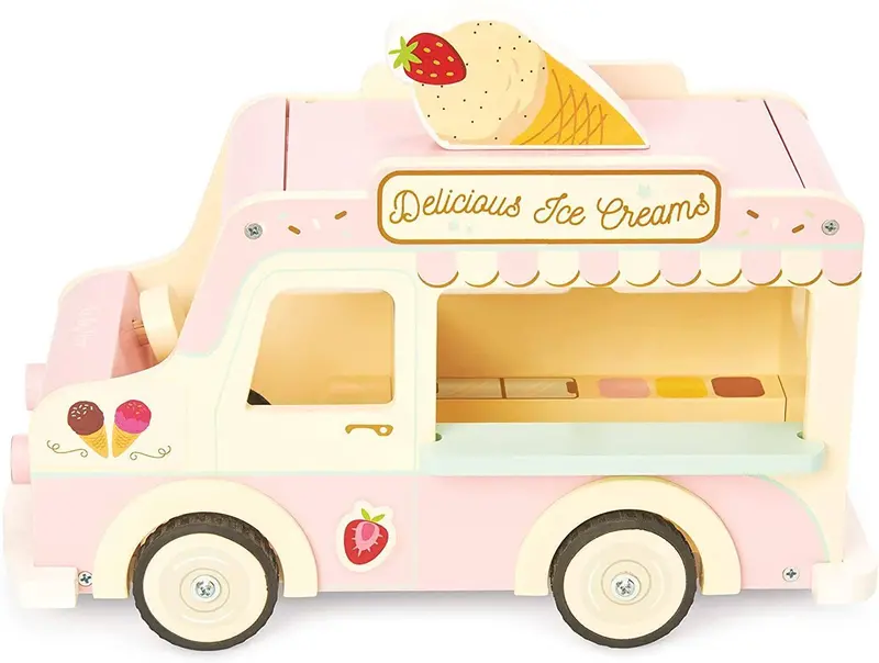 Le Toy Van Dolly Ice Cream Van – Me083 Rolling Pretend Play Vehicle 1
