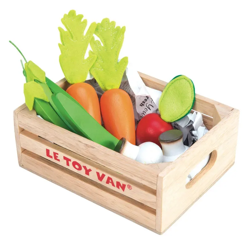 Le Toy Van Honeybee Market Vegetable Crate – '5 A Day' Educational Toy 1
