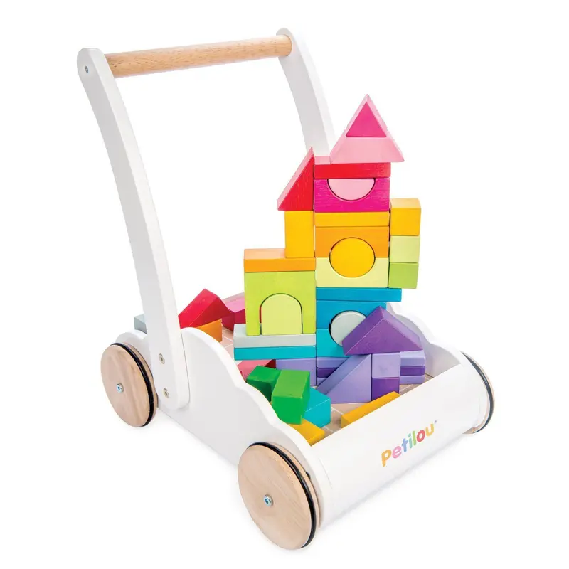 Le Toy Van Petilou Rainbow Cloud Walker – Wooden Balance & Mobility Toy For Babies 1