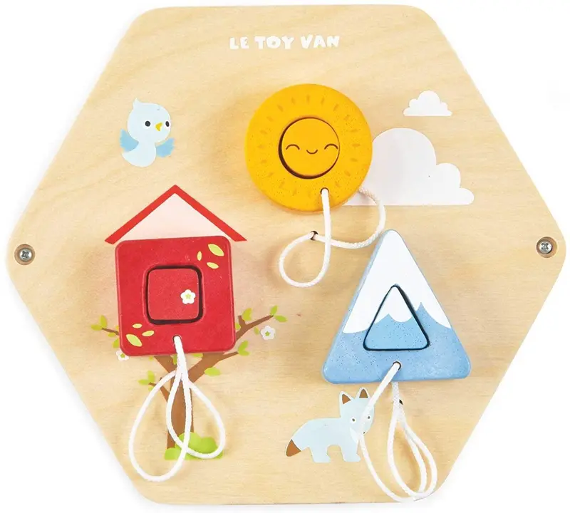 Le Toy Van Sensory Shapes Puzzle – Wooden Activity Tiles 1