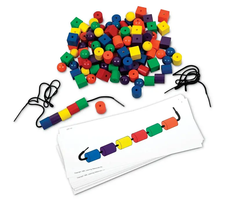 Learning Resources Beads & Pattern Cards – Early Math And Color Matching Set 1