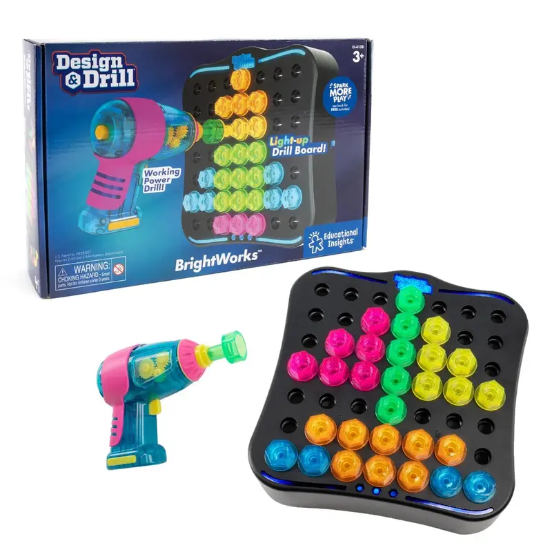 Learning Resources Design & Drill Brightworks Edition – Colorful Stem Construction Set 1