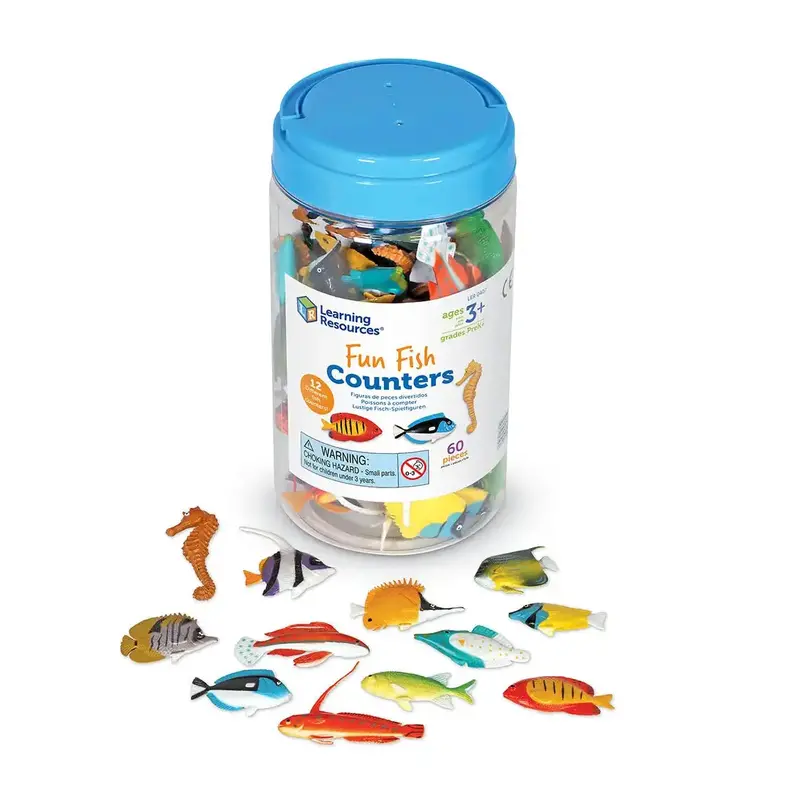 Learning Resources Fun Fish Counters – Set Of 60 Colorful Math Manipulatives For Early Learning 1
