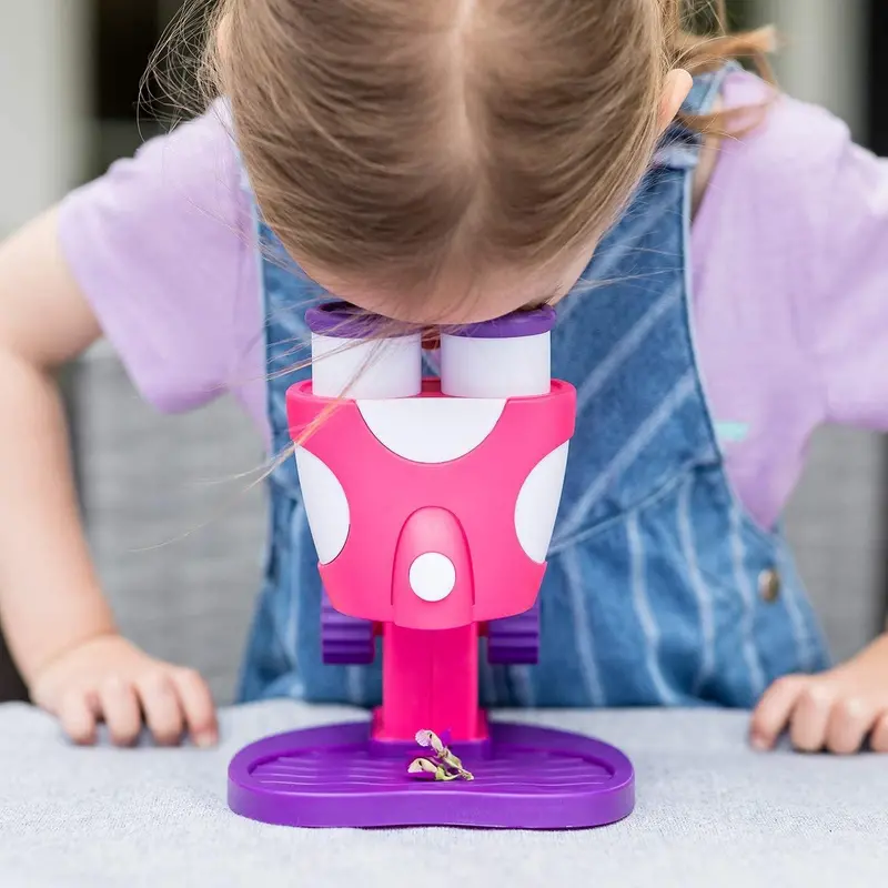 Learning Resources Geosafari Jr My First Microscope – Easy-Focus Pink Science Tool For Early Learners 1