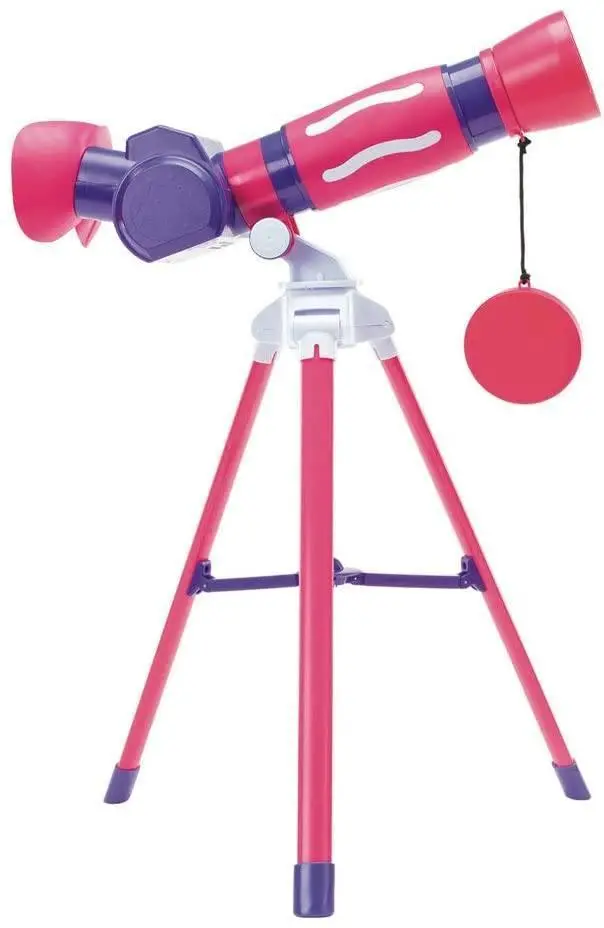Learning Resources Geosafari Jr My First Telescope – Kid-Friendly Pink Astronomy Tool For Beginners 1