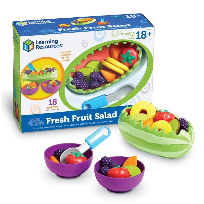 Learning Resources New Sprouts Fresh Fruit Salad Play Set – Pretend Food Learning Kit 1