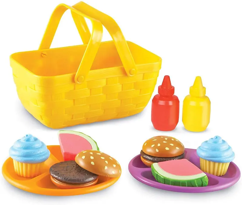 Learning Resources New Sprouts Picnic! – 15-Piece Pretend Play Set For Social & Fine Motor Skills 1