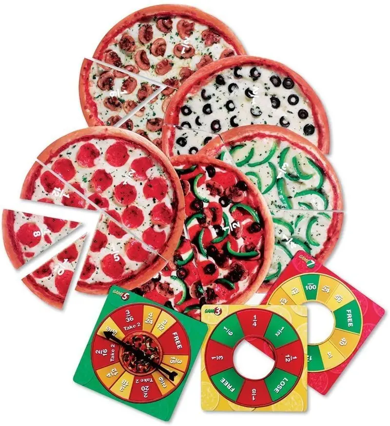 Learning Resources Pizza Fraction Fun – Educational Math Game For Kids 1
