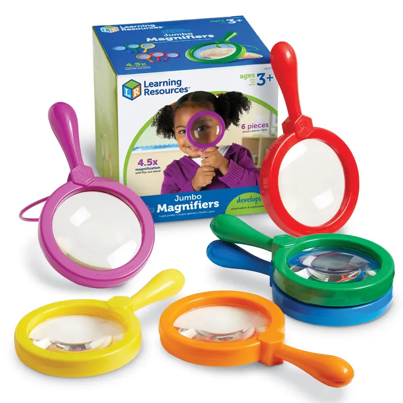 Learning Resources Primary Science Jumbo Magnifier Set – 6-Piece Exploration Kit 1