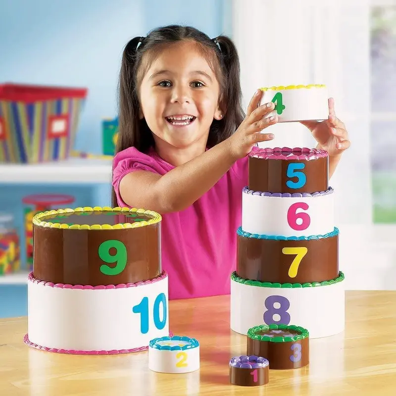 Learning Resources Stack & Count Layer Cake – Early Number Skills Toy 1