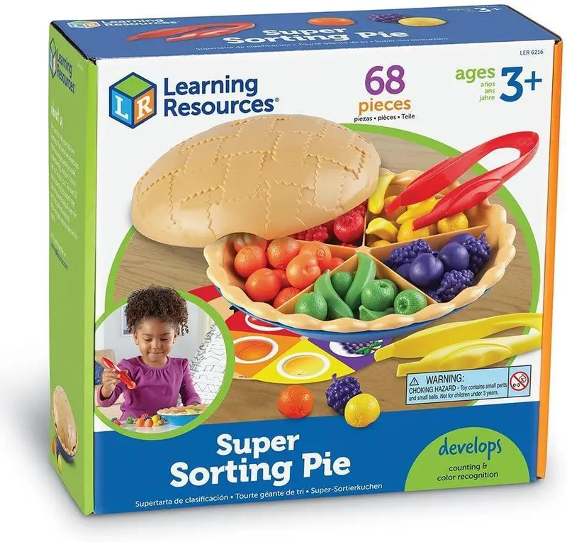 Learning Resources Super Sorting Pie – Color, Shape & Counting Game 1