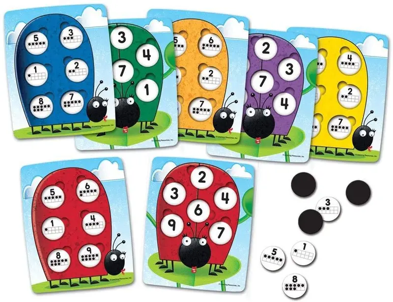 Learning Resources Ten-Frame Math Game – Hands-On Number Sense Practice 1