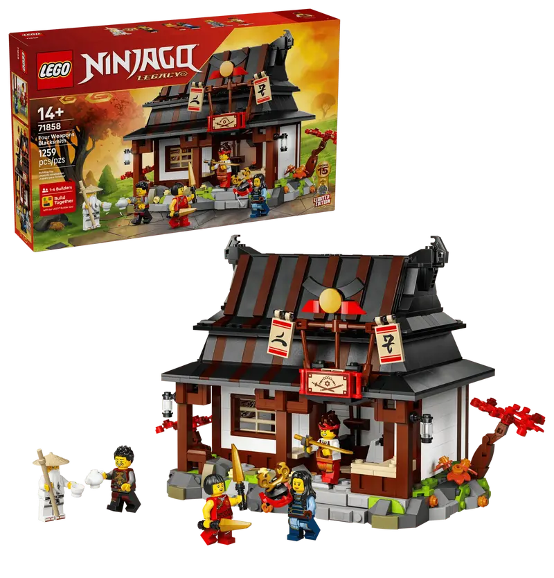 Lego Ninjago 15Th Anniversary Blacksmith Workshop With Four Weapons (71858) 1