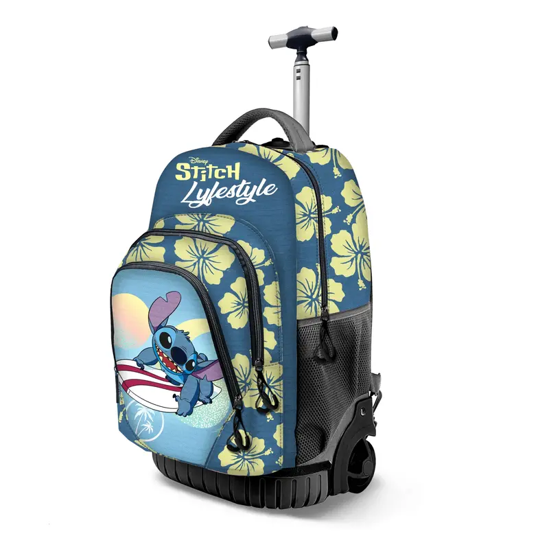 Lilo & Stitch Blue Fan Gts Wheeled Backpack – Lifestyle Design 1