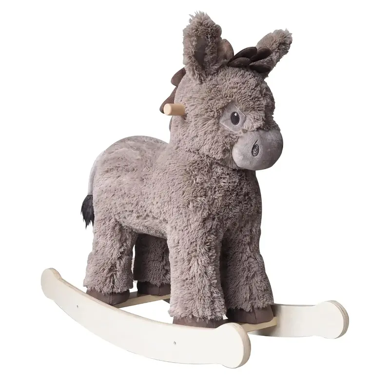 Little Bird Told Me Norbert The Rocking Donkey – Natural Wood Toy 1
