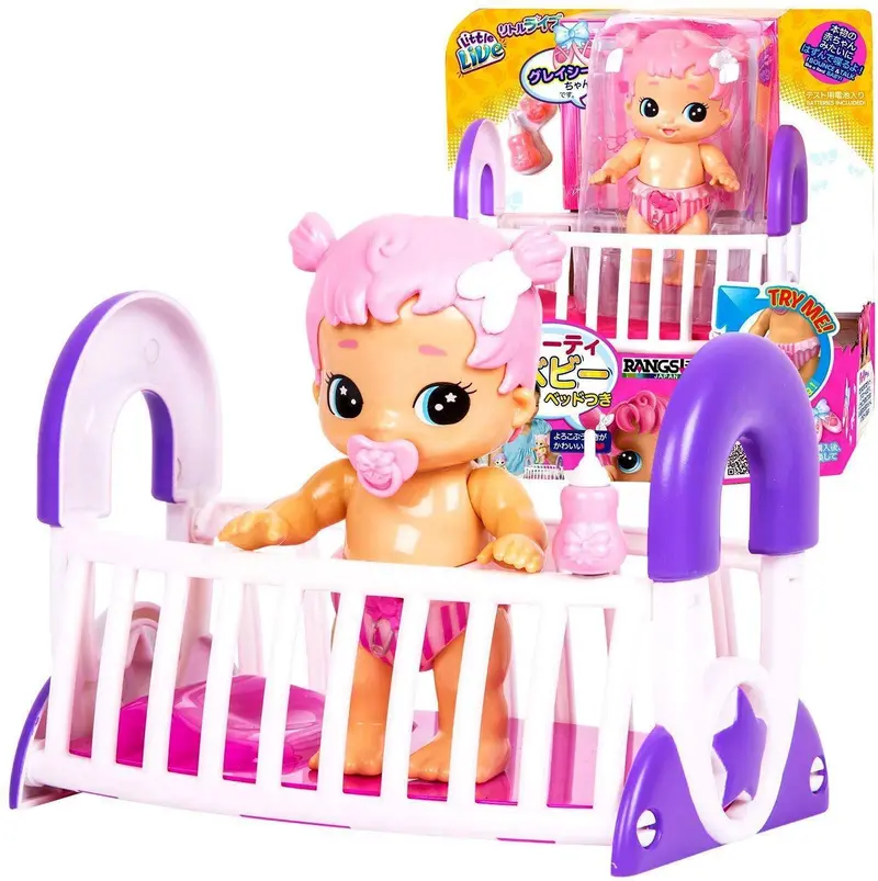 Little Live Bizzy Bubs Cute Crib – Interactive Nursery Toy (28475) 1