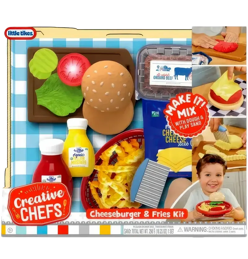 Little Tikes Creative Chefs Cheeseburger & Fries Pretend Food Set 1