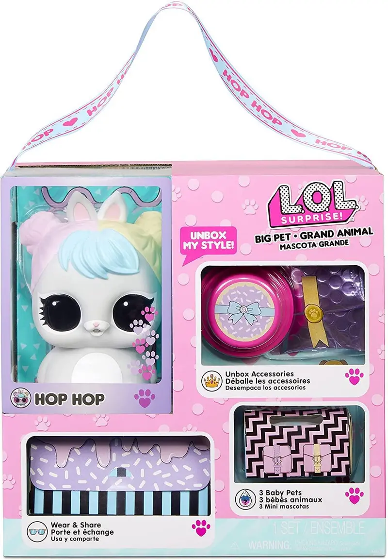 Lol Surprise Big Pet Hop Hop – 15-Surprise Interactive Animal Figure 1