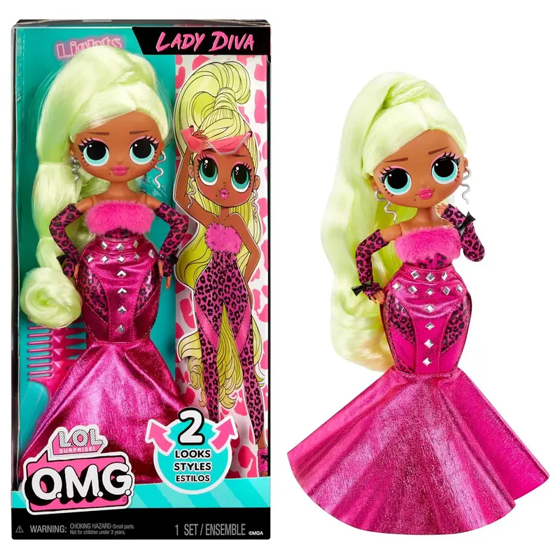 Lol Surprise! Omg Lady Diva Fashion Doll With Styling Details 1
