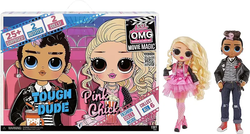 Lol Surprise Omg Movie Magic Duo – Tough Dude & Pink Chick Fashion Dolls (2-Pack) 1