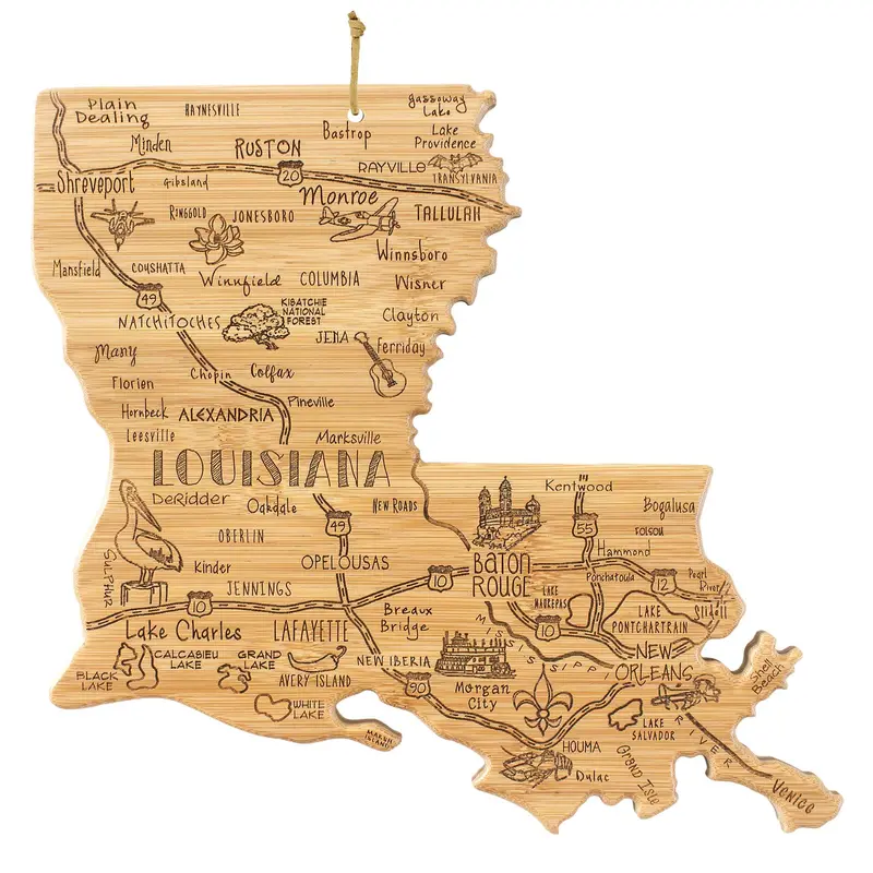 Louisiana Cajun Cutting Board – 13" X 12" 1