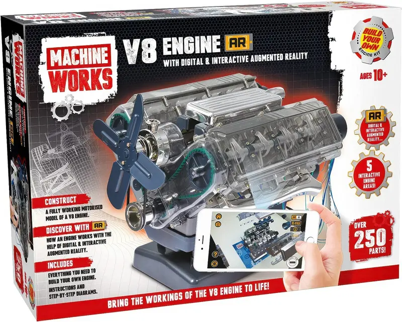 Machine Works V8 Engine Building Model Kit – 250-Piece Set 1
