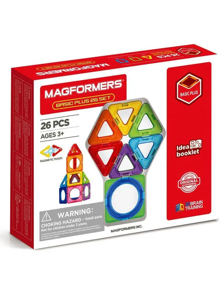 Magformers Basic 26-Piece Magnetic Building Set – Stem Construction Kit 1