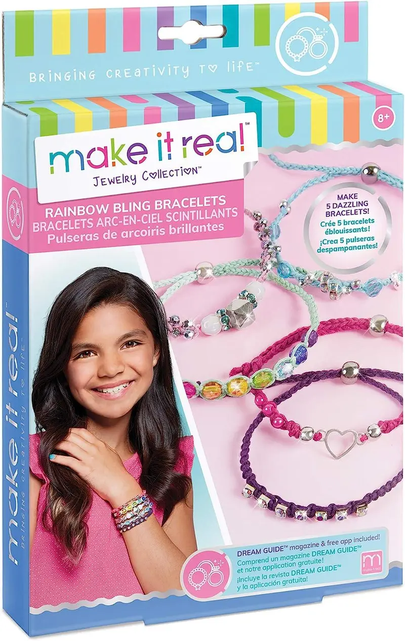 Make It Real Rainbow Bracelet Jewelry Craft Kit For Children 1